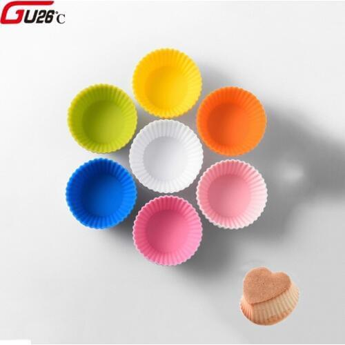 5pcs Silicone Mold Heart Cupcake Soap Silicone Cake Mold Muffin Baking Nonstick and Heat Resistant Reusable Molds