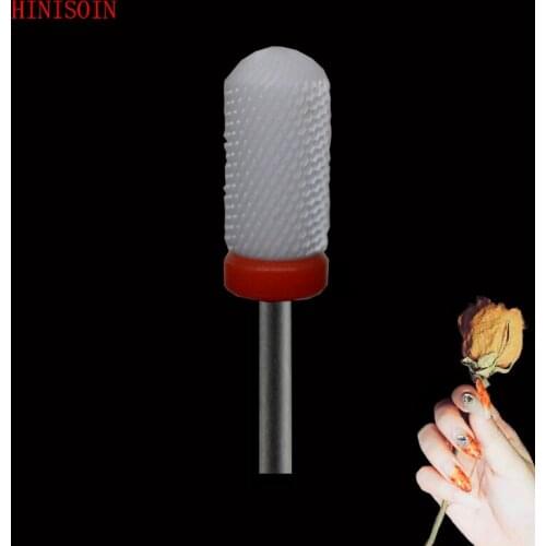 White Ceramic-20Pcs- Nail Drill Bit - Small Rounded Top Bit - (0027.060)