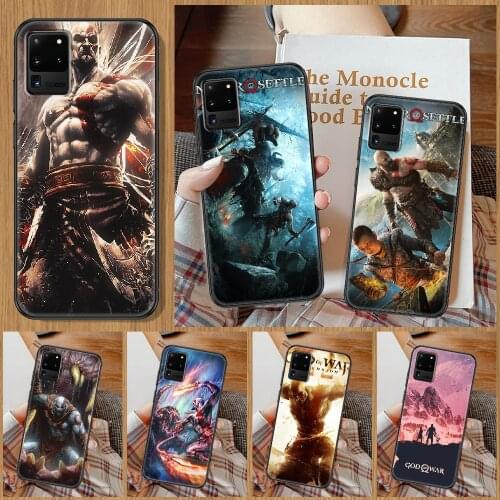 Game God Of War Phone case For Samsung Galaxy Note 4 8 9 10 20 S8 S9 S10 S10E S20 Plus UITRA Ultra black 3D bumper silicone