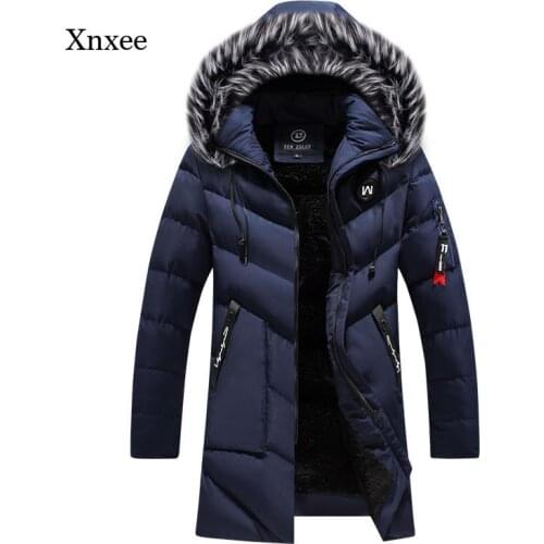 Fleece Warm Coats Mens Casual Winter Jackets Fur Warm Thick Cotton Multi-Pocket Hooded Parkas Fashion Men Windbreaker Overcoat