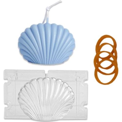 3D Scallop Craft Shell Plastic Acrylic Mold Shell Candle Mold DIY Handmade Aromatherapy Candle Mold Soap Making Supplies New