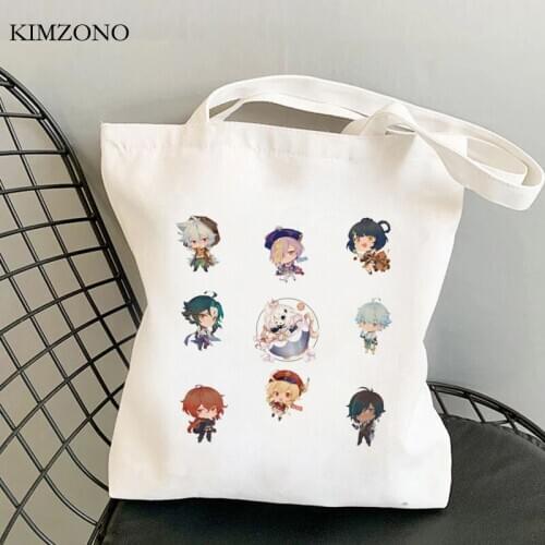 Genshin Impact shopping bag shopper shopping eco tote bag shoping bolsa compra sac toile