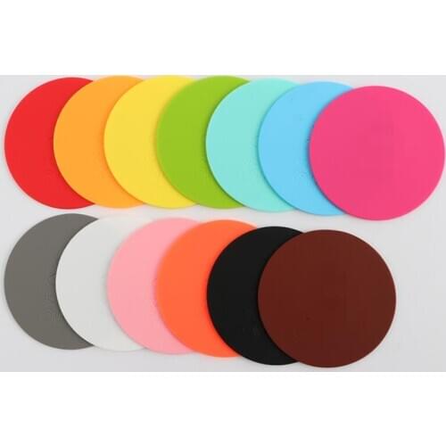 Cup Mats Round Silicone Non-Slip Heat Resistant Table Mats Coaster Placemat Table Mat Silicone Drink Placemat LX2808