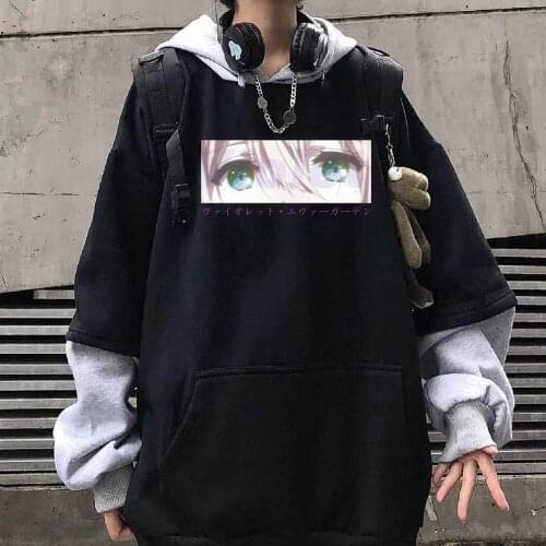 2021 Hot Japanese Anime Violet Evergarden Graphic Hoodies Women Harajuku Sweatshirt Unisex Female Long Sleeve Tops Clothes