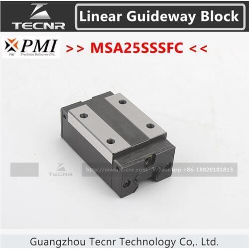 Taiwan PMI linear guideway slide carriage block MSA25S MSA25SSSFC slider for CO2 laser machine