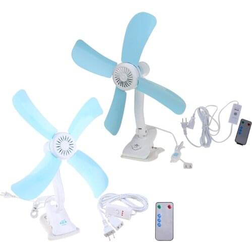 Multifunction Electric Fan Mute Wall Hanging Clip Fans Foldable Holder Air Fan With Remote Control