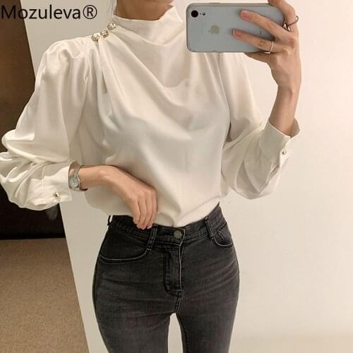 Mozuleva Stand-up Collar Blouses