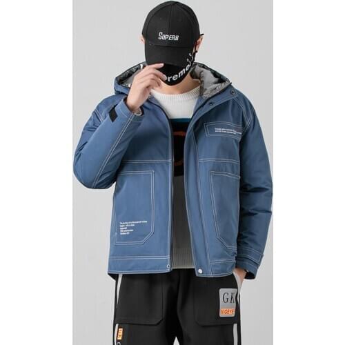 2020 New Winter Men Parka Big Pockets Casual Jacket Hooded Solid Color 3 colors Thicken And Warm hooded Outwear Coat Size 4XL