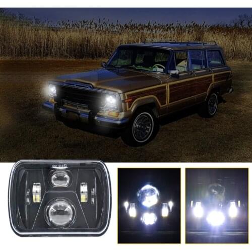 5X7 7X6 Inch Rectangular Sealed Beam LED Headlight With DRL For Jeep Wrangler YJ Cherokee XJ H6014 H6052 H6054 6000K Work Light