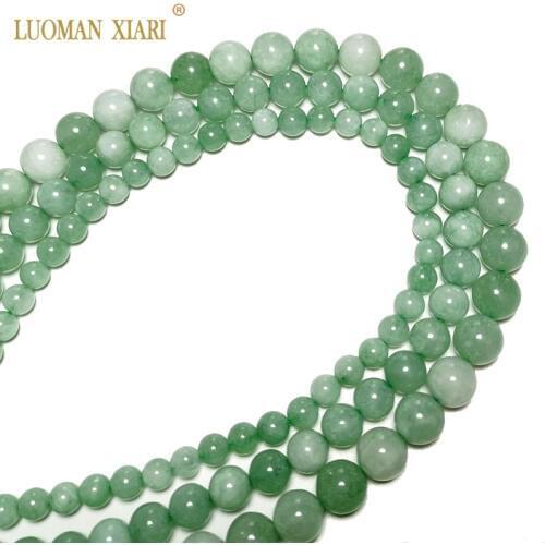 Wholesale 6mm 8mm 10mm Blue Jades Loose Round Natural Stone Beads For Jewelry Making DIY Bracelet Necklace Material Strand 15