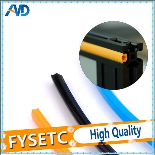 2meters 6mm Flat Seal 2020 Aluminum Profile Slot Black/Orange/Blue Cover Panel Holder For CR-10 CNC C-Beam Machine DIY