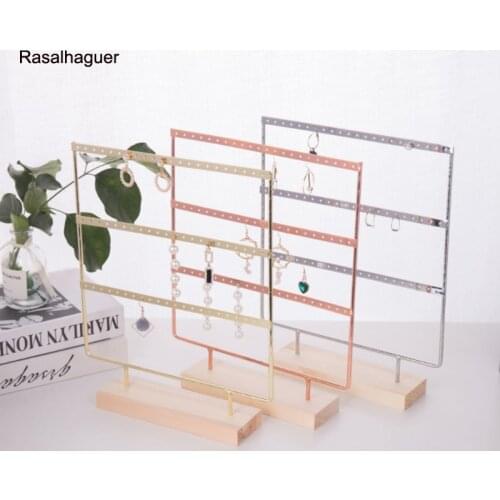 Fashion Unique Rose Red Color 12/36/44/57/66/88 Holes Earring Holder Display Jewelry Stand Jewellery Storage Rack Gift for Women