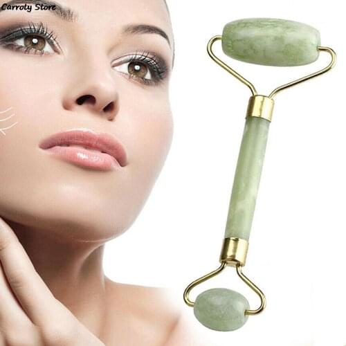 1pcs Double Heads Facial Massage Roller Jade Stone Face Lift Hands Body Skin Eye Face Neck Thin Relaxation Slimming Skin Board