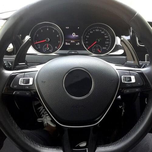 Car Aluminum Alloy Steering Wheel Shift Paddle Extension For Voklswagen Golf Alltrack Tiguan (2017) Auto Car-styling Accessories