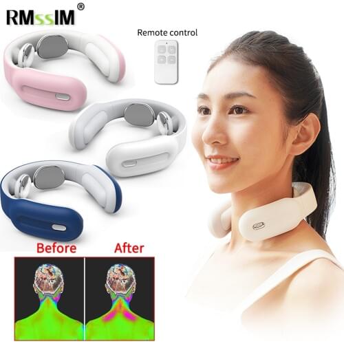 Smart Electric Neck and Shoulder Massager Low Frequency Magnetic Therapy Pulse Pain Relief Tool Health Care Relaxation