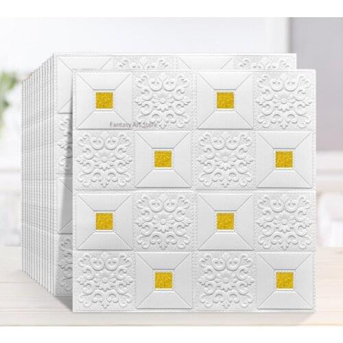 3d Stickers Waterproof Tv Background Decoration Ceiling Roof Decoration Foam Wallpaper Family Bedroom Decoration