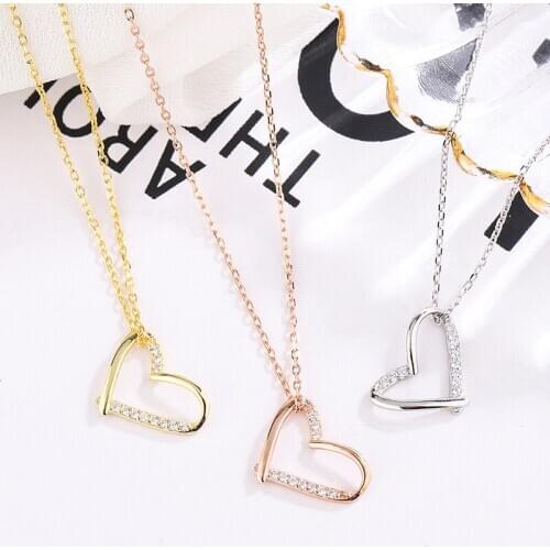 YSH New 100% 925 Sterling Silver Original Design CZ Heart Pendant Necklace 2020 Woman DIY Jewelry Mother Day Gifts Free Shipping