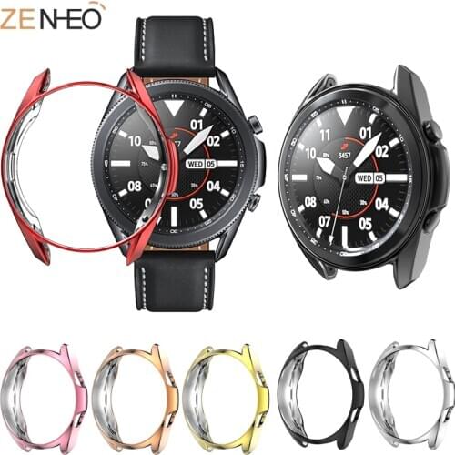 Protective Case For Samsung Galaxy Watch 3 41mm 45mm Smart Watches Plating TPU Frame Shell Protector Smart Accessories Cover