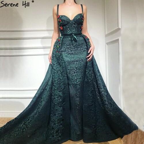 Green Sexy Prom Dresses Lace Fashion Mermaid Prom Gowns 2020 Serene Hill DLA6487