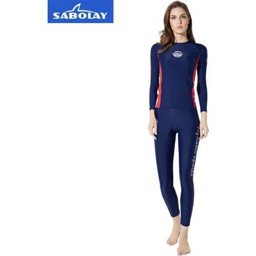 Womens Rashguard Long Sleeve Full Suit for Swimming Swimwear Quick Dry Surfing Rash Guard Anti UV UPF50+ Lycra Swimsuit 5.0