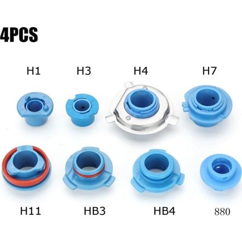 4Pcs Car Halogen Capsule Headlamps LED Headlight Bulb Base Lifespan Adapter Socket Retainer Holder 880/HB4/HB3/H11/H7/H4/H3/H1