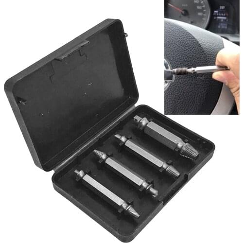 SANHOOII 4pcs Damaged Screw Extractor Breakage Double Head Extractors Wood Working Bolts Remover for Car Interior Broken Screw