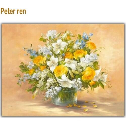 Peter ren Diamond painting Cross stitch Diy Diamond embroidery Round/Square mosaic Full Pictures of crystals "Violet flower"