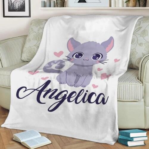 Angelica Flannel Throw Blanket 3D Printed Keep Warm Sofa Child Blanket Home Decor Textiles Dream Family Gift