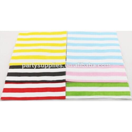 Free Shipping 400pcs 33*33cm 2PLY Wedding Decoration Napkin Striped Paper Napkins