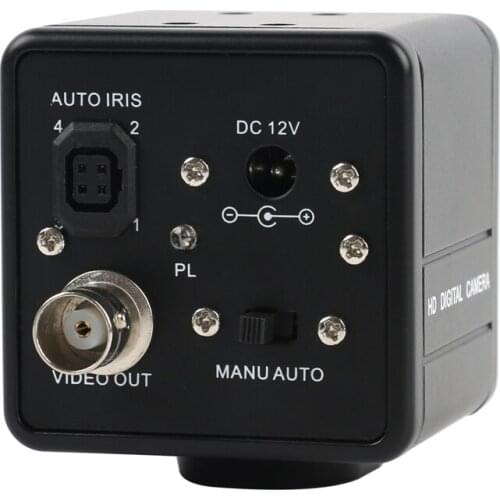 800TVL 1/3 CCD BNC Color Video Output Digital Industry Video Microscope Camera Auto IRIS + 100X C-Mount Lens For SMD BGA PCB