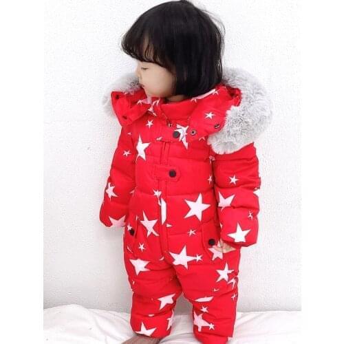 Infant baby boys girls Winter jacket coat Clothes Snowsuit kids Romper Jacket Hooded Jumpsuit Warm Thick Coat Outfit Fille Hiver