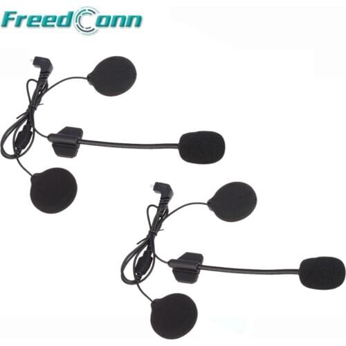 2PCS Freedconn Motorcycle Interphone Accessories Hard Earphone Suit for T-COMSC T-COMVB 02 FDC-01VB COLO T-MAX Helmet Intercom