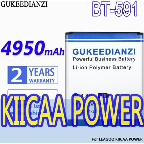 GUKEEDIANZI High Capacity Battery BT-591 4950mAh For LEAGOO KIICAA POWER Bateria