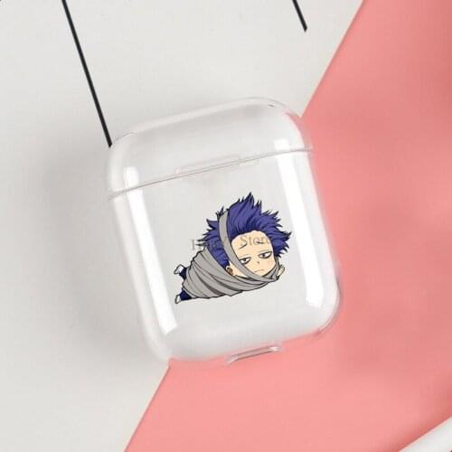 Hitoshi Shinso BNHA Cute Chibi Cases For Apple AirPods 1 2 Case Clear Wireless Bluetooth Earphone Case Protective Shell