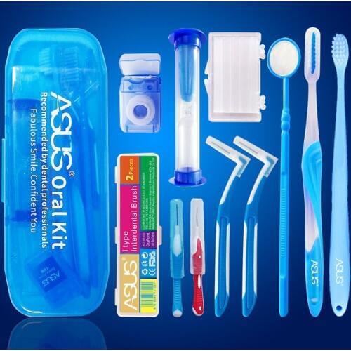 Oral Clean Tools Orthodontic Care Kit Teeth Whitening Suit Toothbrush Interdental Brush 11pcs