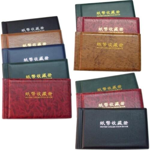 20 Pages Paper Money Currency Banknote Collection Book Storage Album