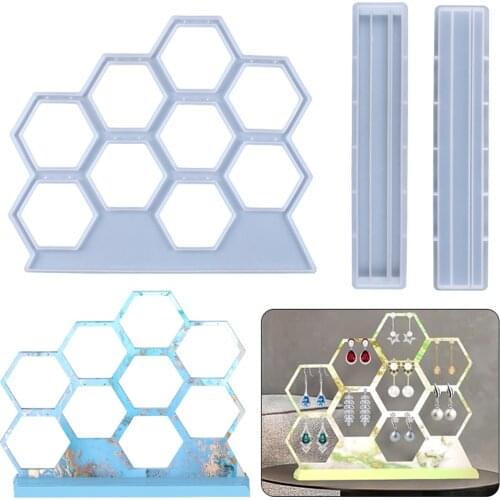 Beauty earring rack Jewelry rack Resin Silicone Mould Casting Tool Crystal UV Epoxy Resin Silicone Mold Decorative Crafts