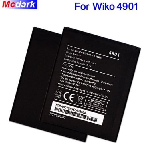 Mcdark 2500mAh Top capacity For Wiko 4901 Battery For Wiko 4901 Mobile Phone Batterie Bateria Replace Parts
