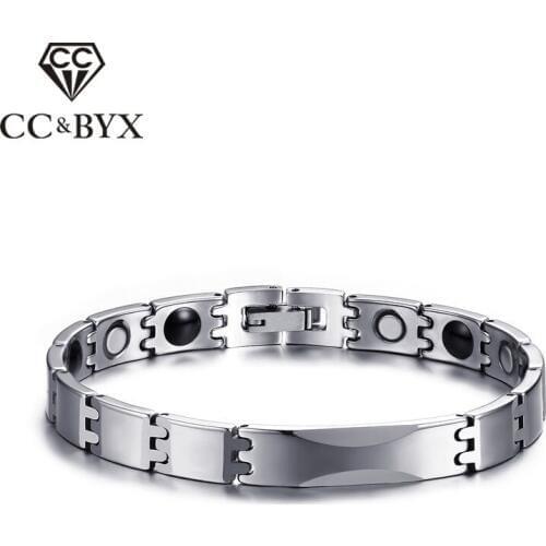 CC Bracelets For Men Bijouterie 8mm Tungsten Steel Magnet Bangles Jewelry Charms Bracelet Accessories Drop Shipping WBRM-003