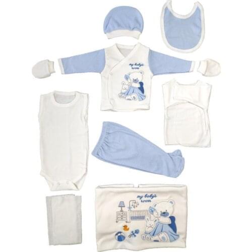 Male Baby Newborn Hospital Output 10 Piece The Zibin Team Newborn Essentials 100% Cotton Baby Gift Layette Hospital Outfit Set