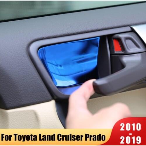 Stainless Steel Car Interior Door Handle Bowl Trim Cover Stickers for Toyota Land Cruiser Prado 150 FJ150 2010-2018 2019 2020