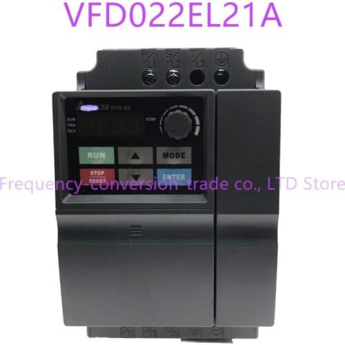 New Full Delta Inverter VFD Variable Frequency Drive VFD022EL21A 1Phase 220V 2.2KW 3HP 0.1~600Hz Water Pump &Packaging Machine
