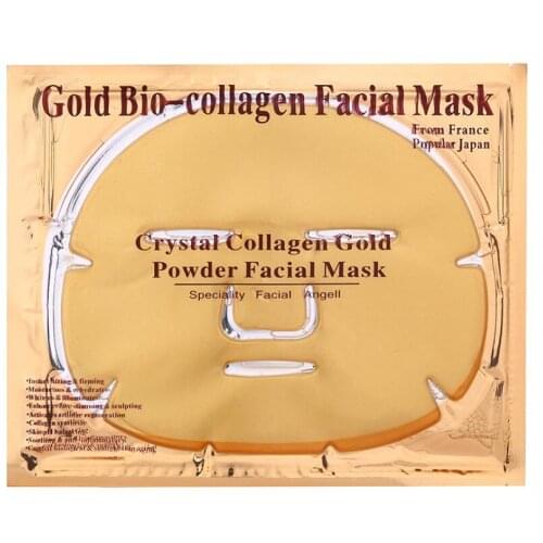 By Express Wholesale 100pcs/lot 24K Gold Whitening Sheet Mask Moisturizing Facial Mask Beauty Skin Care Anti Aging Anti Wrinkle
