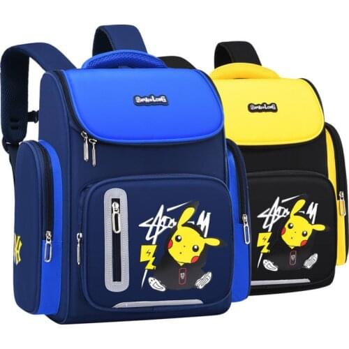 Pokemon Pikachu Backpacks Student Schoolbag Boys Cartoon Children Backpack Space Schoolbag Reflective Waterproof Breathable Bag