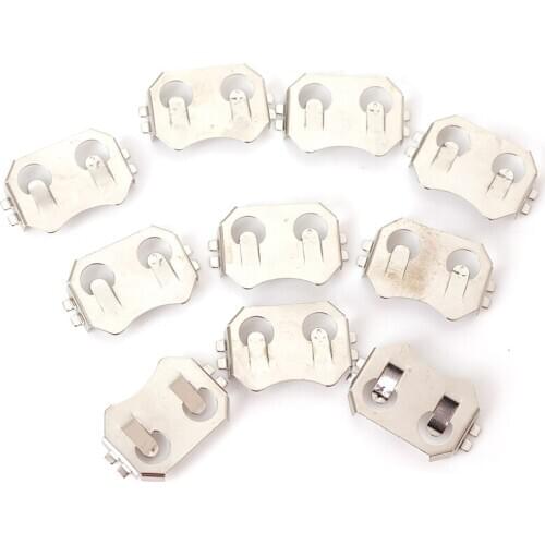10pcs For CR2032 Coin Cell Button Battery Holder Battery Shrapnel