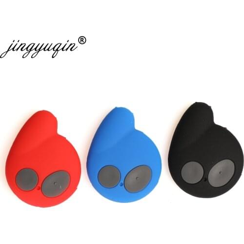 Jingyuqin Remote Silicone Key Case 2 Buttons Fit for Cobra Alarm 7777 Remote Key FOB Cover Protector Holder