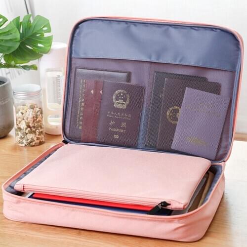 MINKYS Waterproof Canvas File Folder A4 Organizer Bag Portable Large Capacity Business File Document Storage Bag Stationery