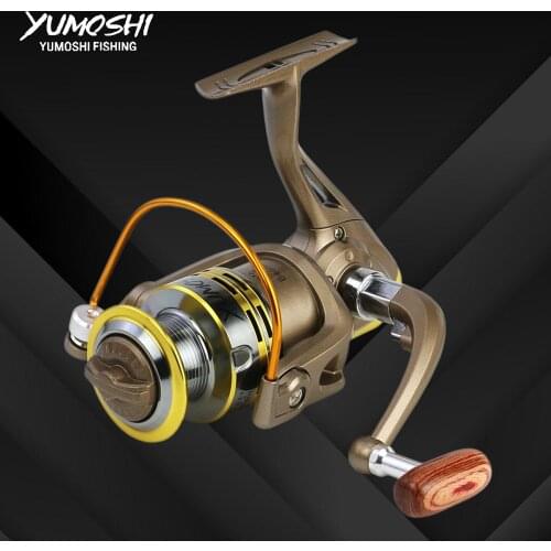Yumoshi wheels fish spinning fishing reel 5.5:1 12BB 1000-7000 series reel Spinning wheel pesca Sea Rock lure fishing reels GS