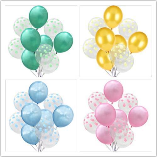 10PCS aluminum foil confetti latex balloons birthday party helium balloons baby shower wedding party decoration party balloons