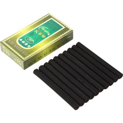 10Pcs/Box Moxa Stick Roll Burner Smokeless Moxibustion Rolls Body Healing Therapy Pain Relief Treatment Moxa Wool